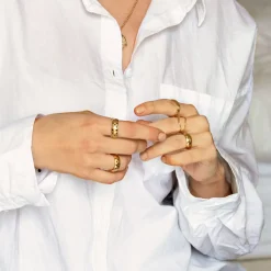Chequer Ring Silber