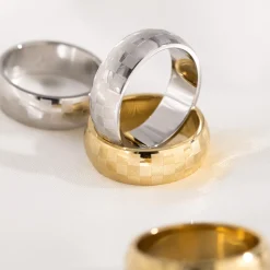 Chequer Ring Silber