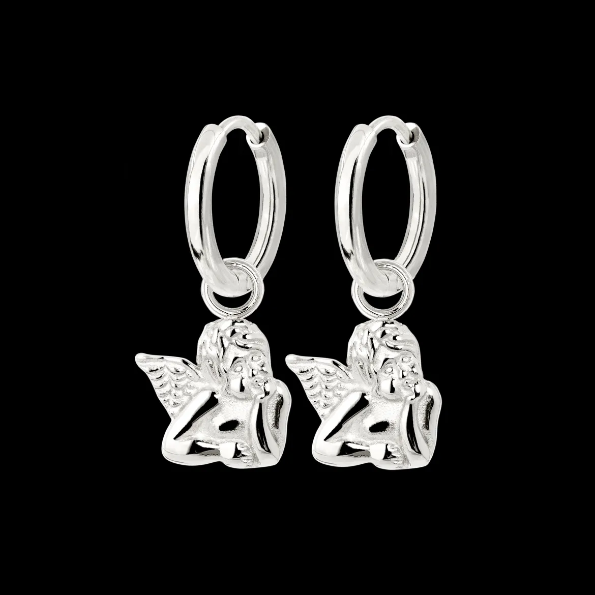 Cherub Hoop Set Small Silber