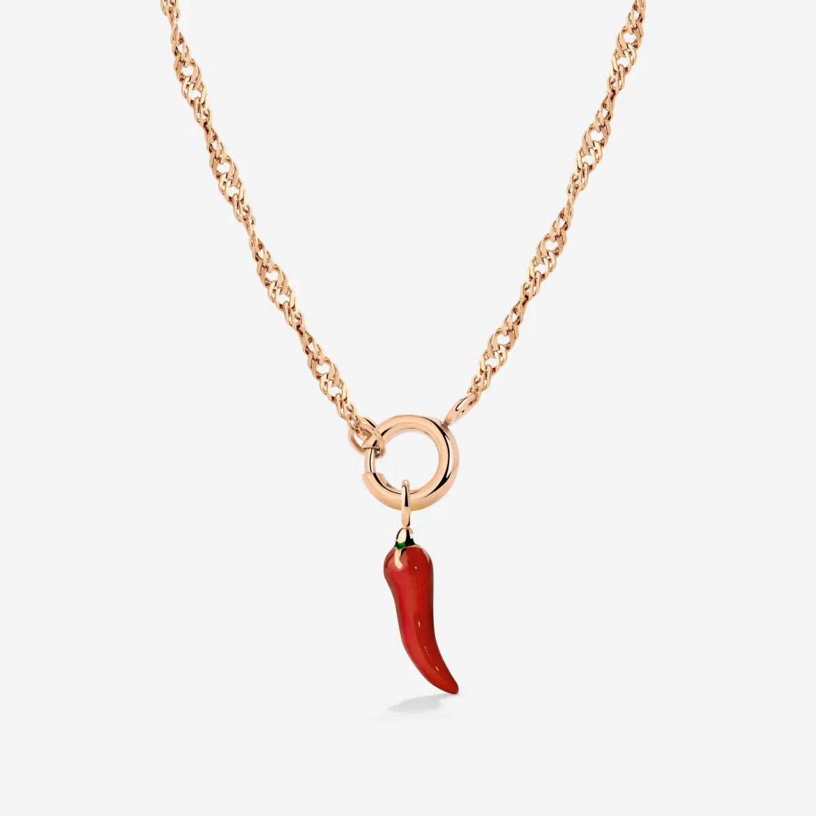 Chili Singapore Chain Necklace Set Roségold