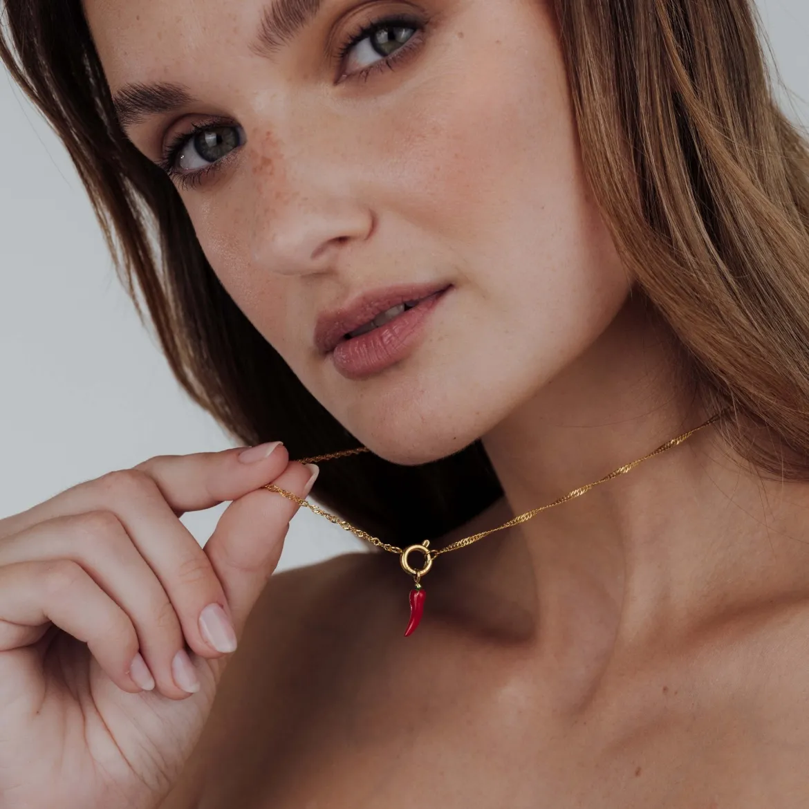 Chili Singapore Chain Necklace Set Gold