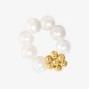 Chunky Flora Pearl Hoop Set Medium Gold