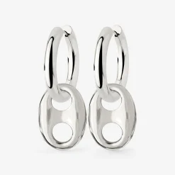 Chunky Gem Find Hoop Set Medium Silber