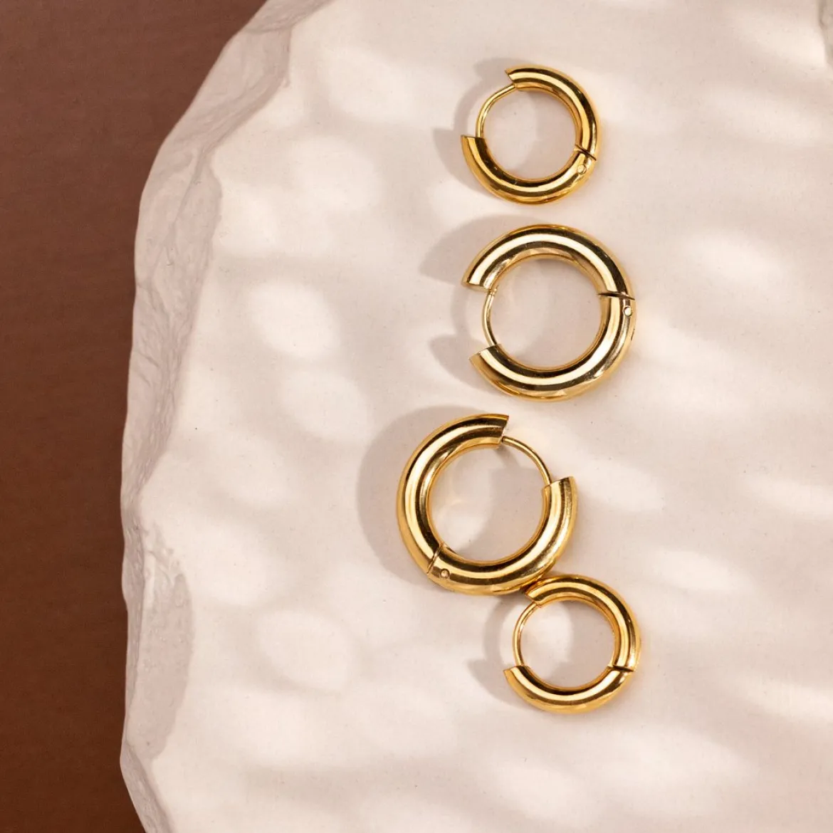 Chunky Lover Hoop Bundle Small Roségold