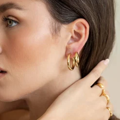 Chunky Lover Hoop Bundle Large Gold