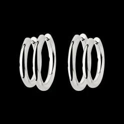 Chunky Lover Hoop Bundle Medium Silber
