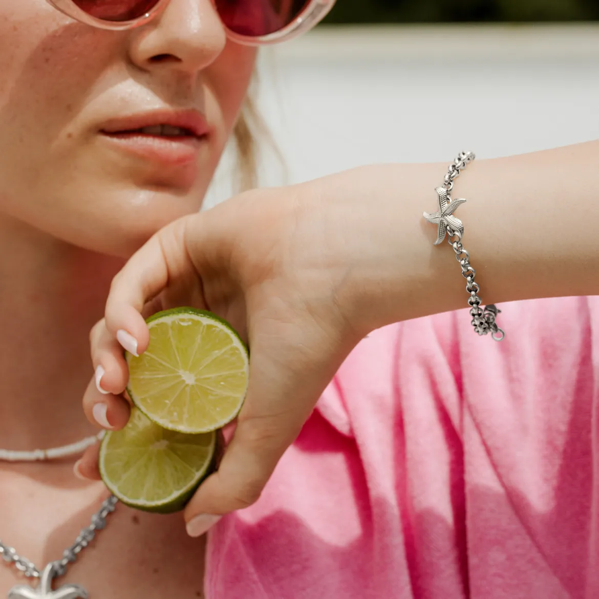 Chunky Starfish Bracelet Silber