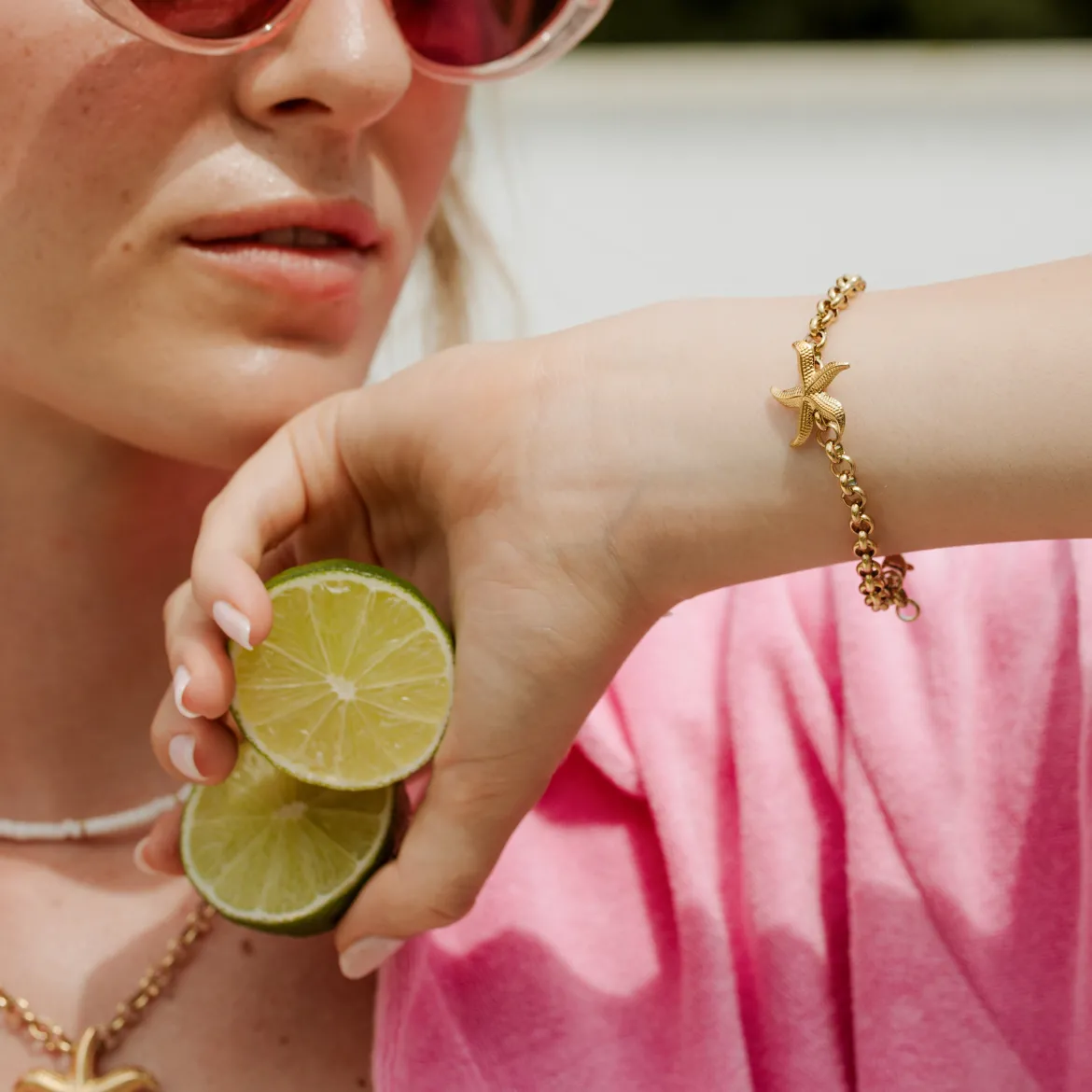 Chunky Starfish Bracelet Gold