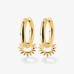 Chunky Sun Lover Hoop Set Medium Gold