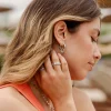 Chunky Sun Lover Hoop Set Medium Silber