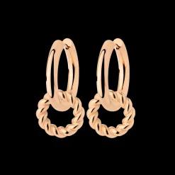 Chunky Twisted Donut Hoop Set Medium Roségold
