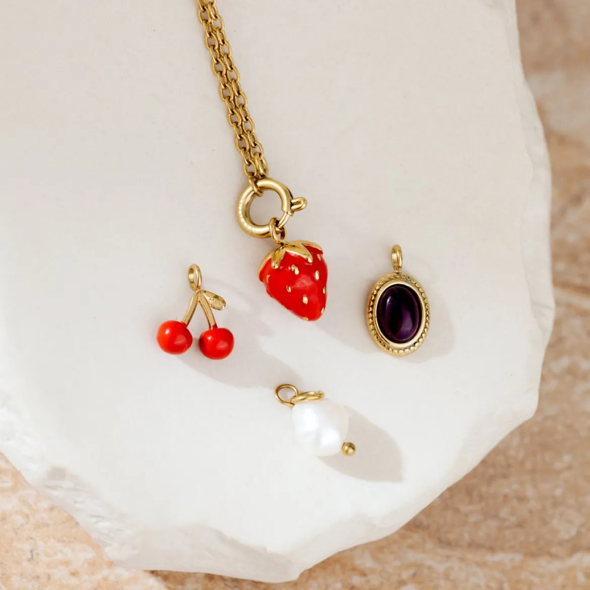 Classic Chain Charm Necklace Set