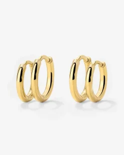 Clean Hoop Bundle Small Gold