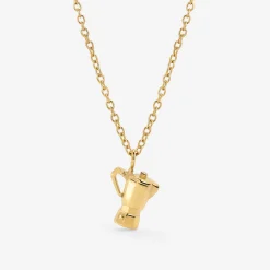 Coffee Lover Necklace Gold