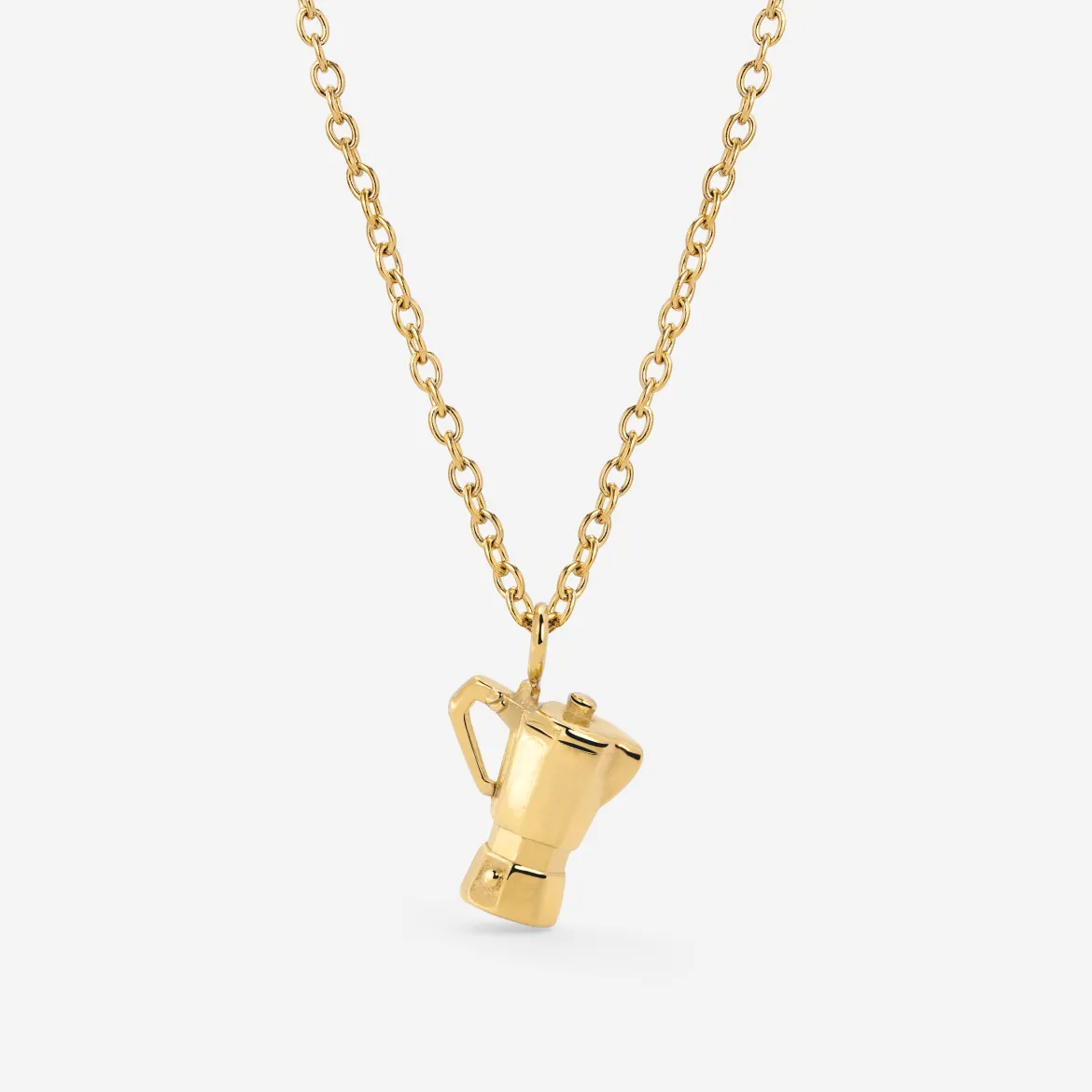 Coffee Lover Necklace Gold
