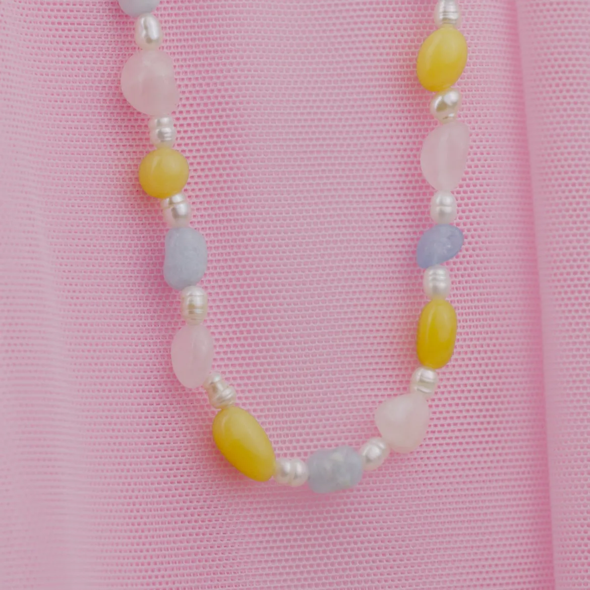 Cotton Candy Choker Silber
