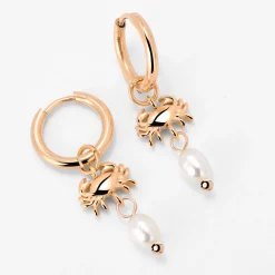 Crab Chaser Hoop Set Small Roségold
