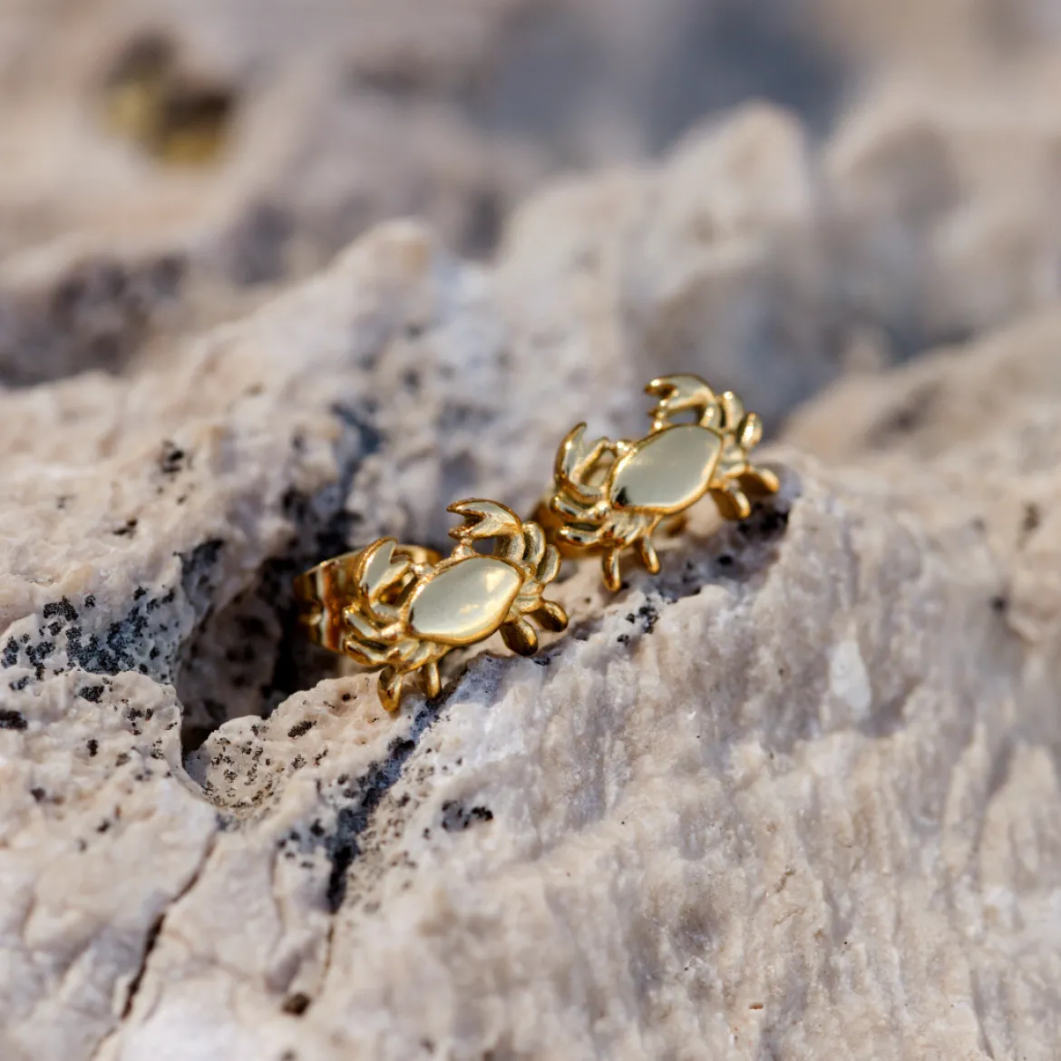 Crab Chaser Studs Roségold