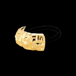 Crinkled Hair Tie - Gold