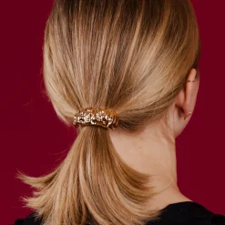 Crinkled Hair Tie - Gold