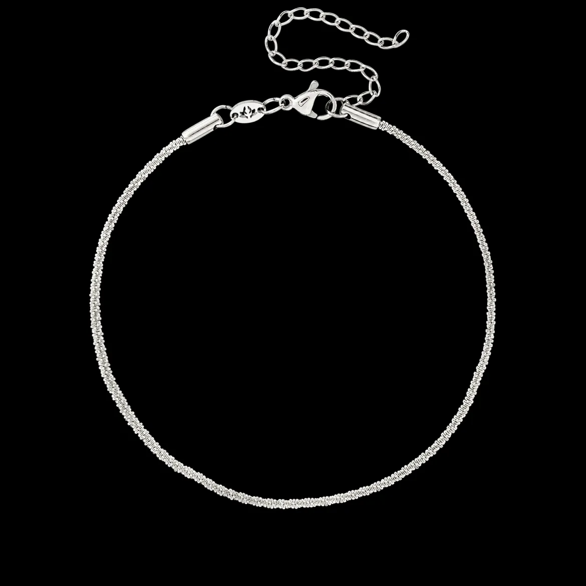 Criss Cross Chain Anklet Silber