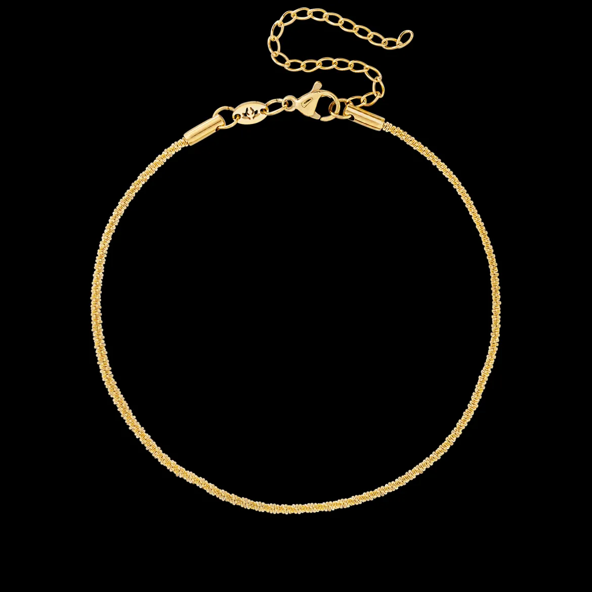 Criss Cross Chain Anklet Gold