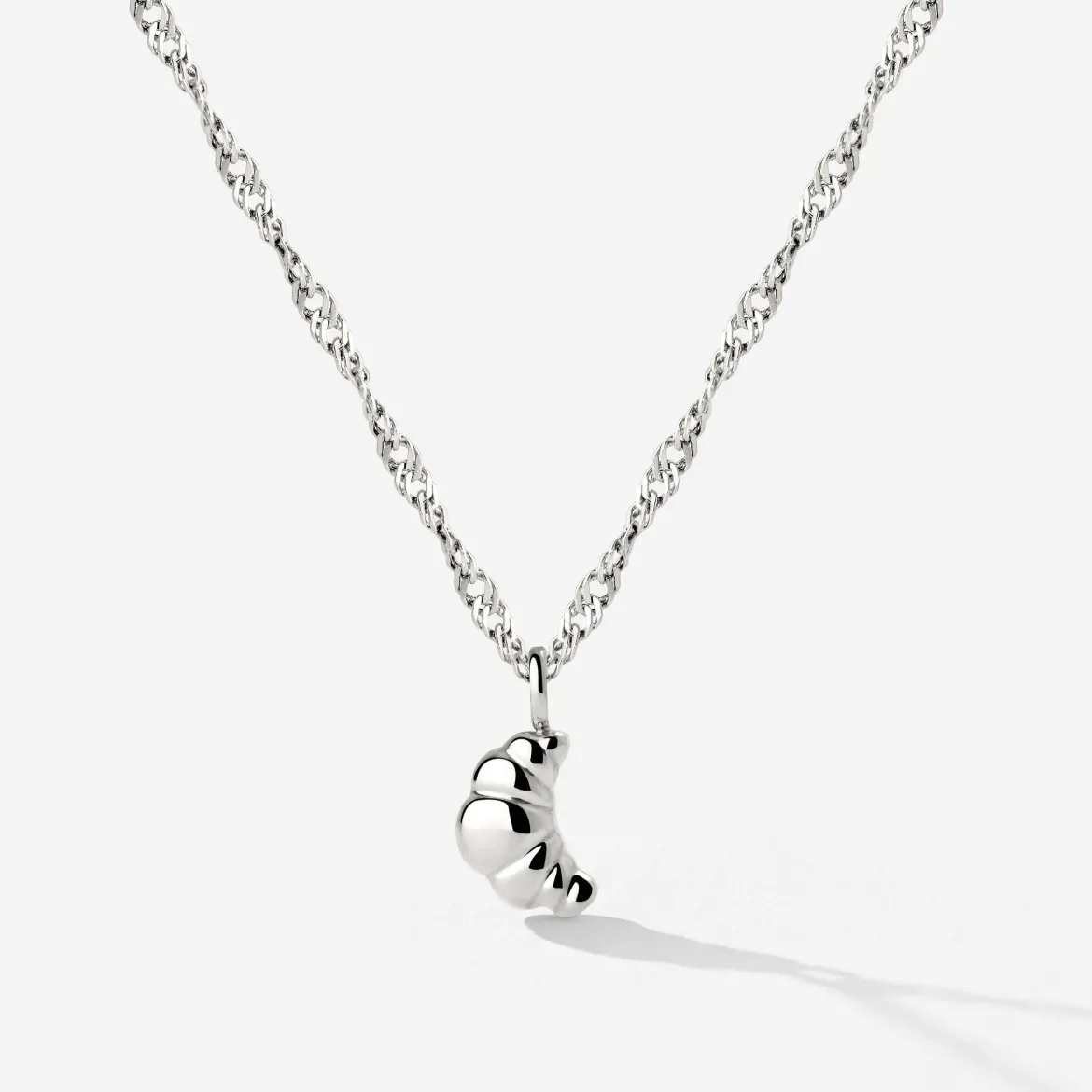 Croissant Necklace Silber