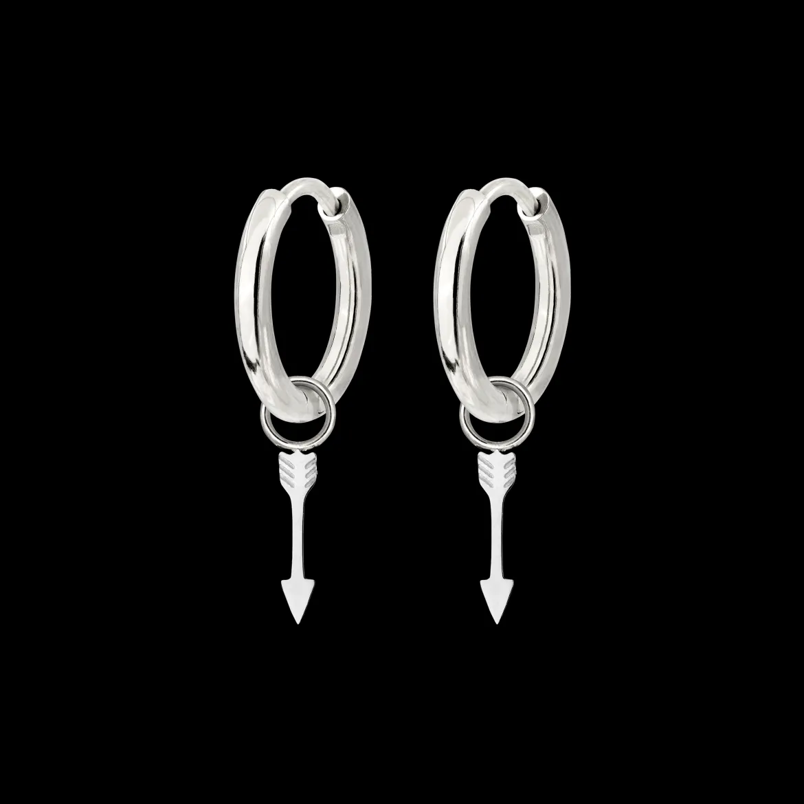 Cupid Arrow Hoopies Silber