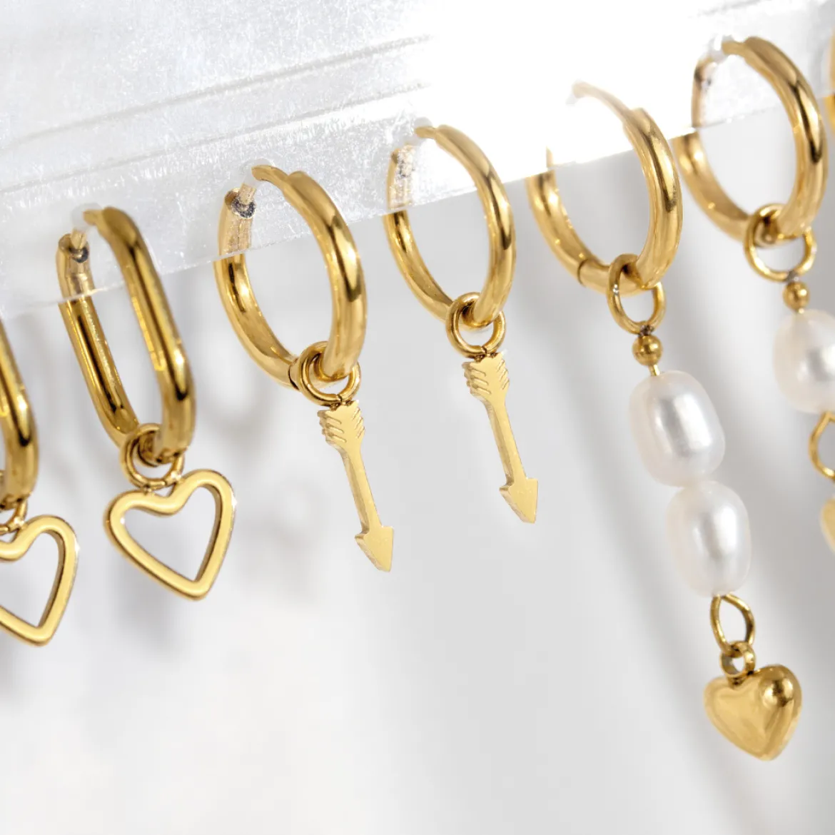 Cupid Arrow Hoopies Silber