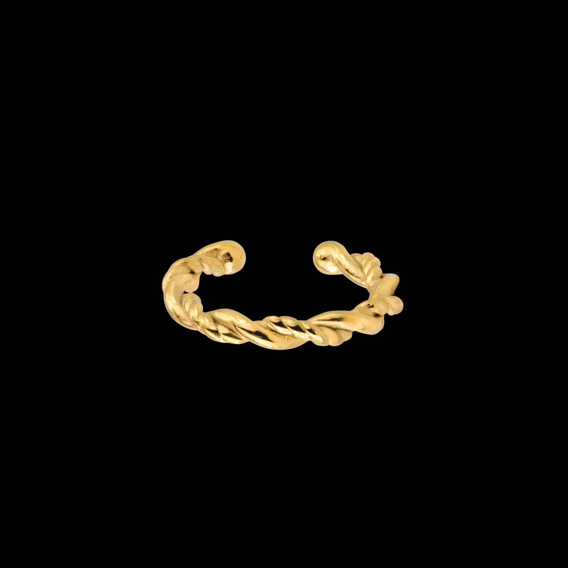 Curly Twist Ear Cuff Gold