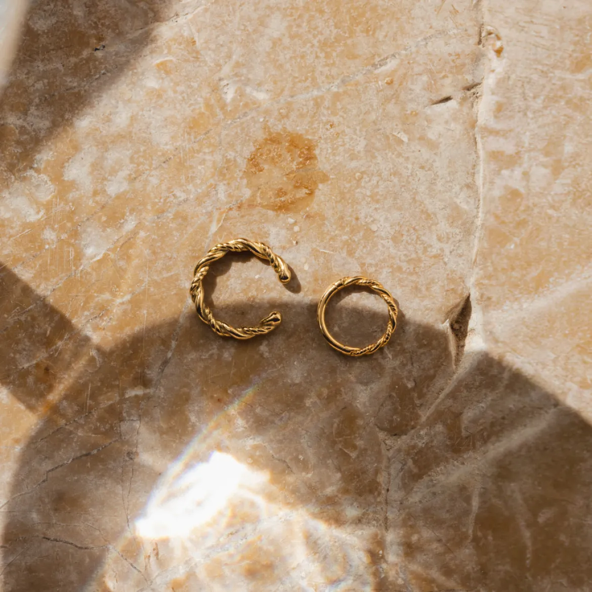 Curly Twist Ear Cuff Silber