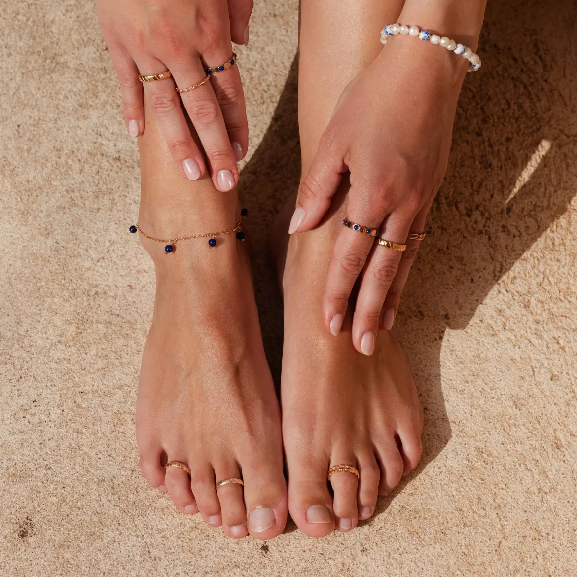 Curly Twist Toe Ring Roségold