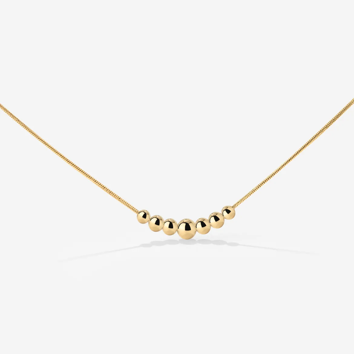 Curvy Beads Choker Gold