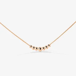 Curvy Beads Choker Roségold