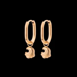 Curvy Wave Oval Hoop Set Baby Roségold
