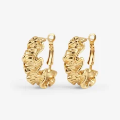 Cute Coral Hoops Gold