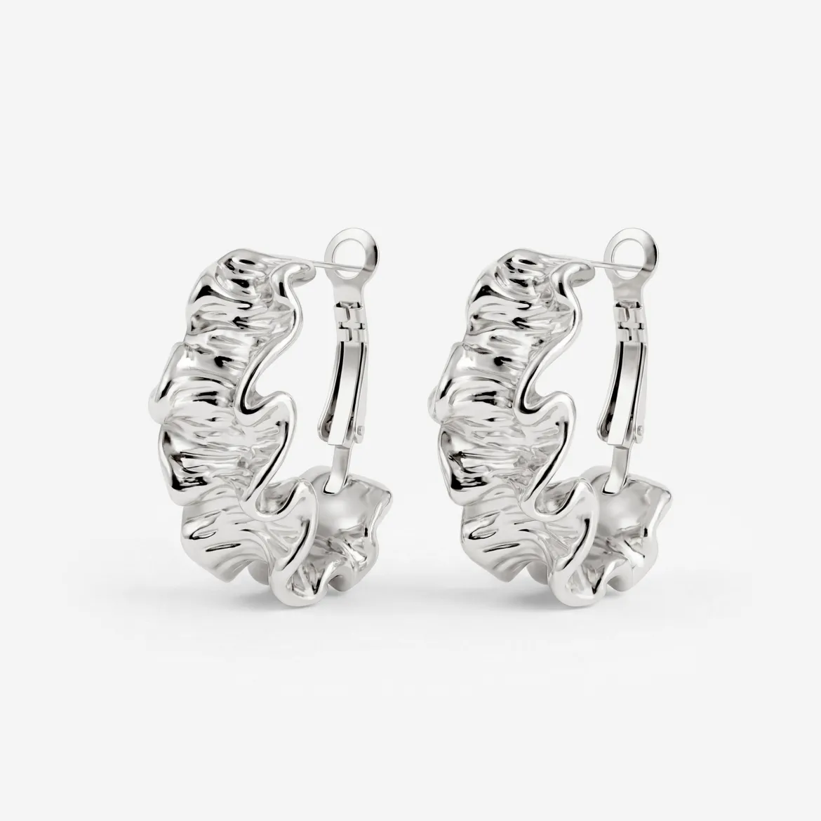 Cute Coral Hoops Silber