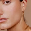 Cute Mushroom Twisted Oval Hoop Set Baby Roségold