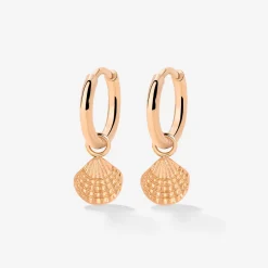 Cute Shell Hoop Set Roségold