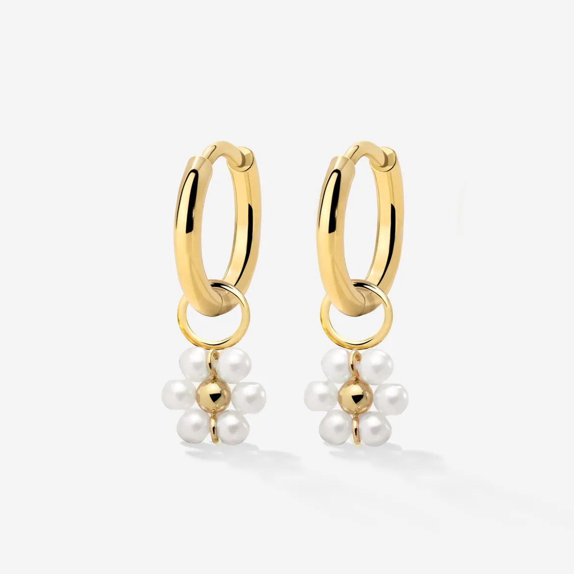 Daisy Hoop Set Small Gold