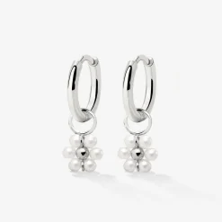 Daisy Hoop Set Small Silber