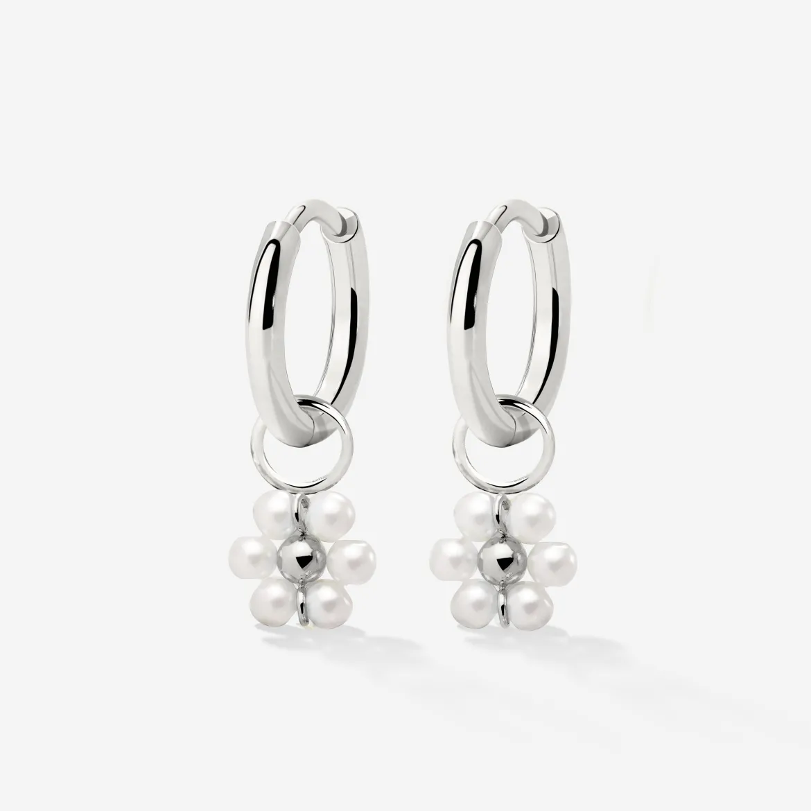 Daisy Hoop Set Small Silber