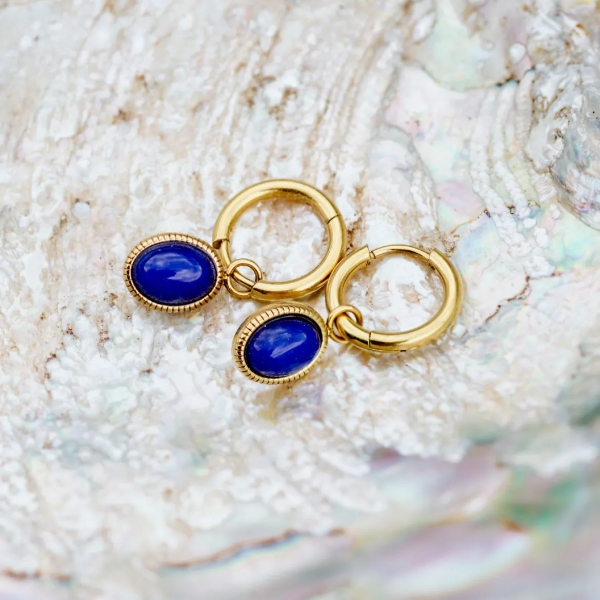 Deep Sea Hoop Set Small Gold