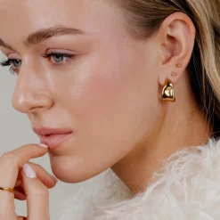 Delicate Bead Studs Roségold
