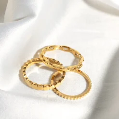 Delicate Chain Ring Silber