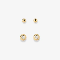 Delicate Gleam Stud Bundle Gold