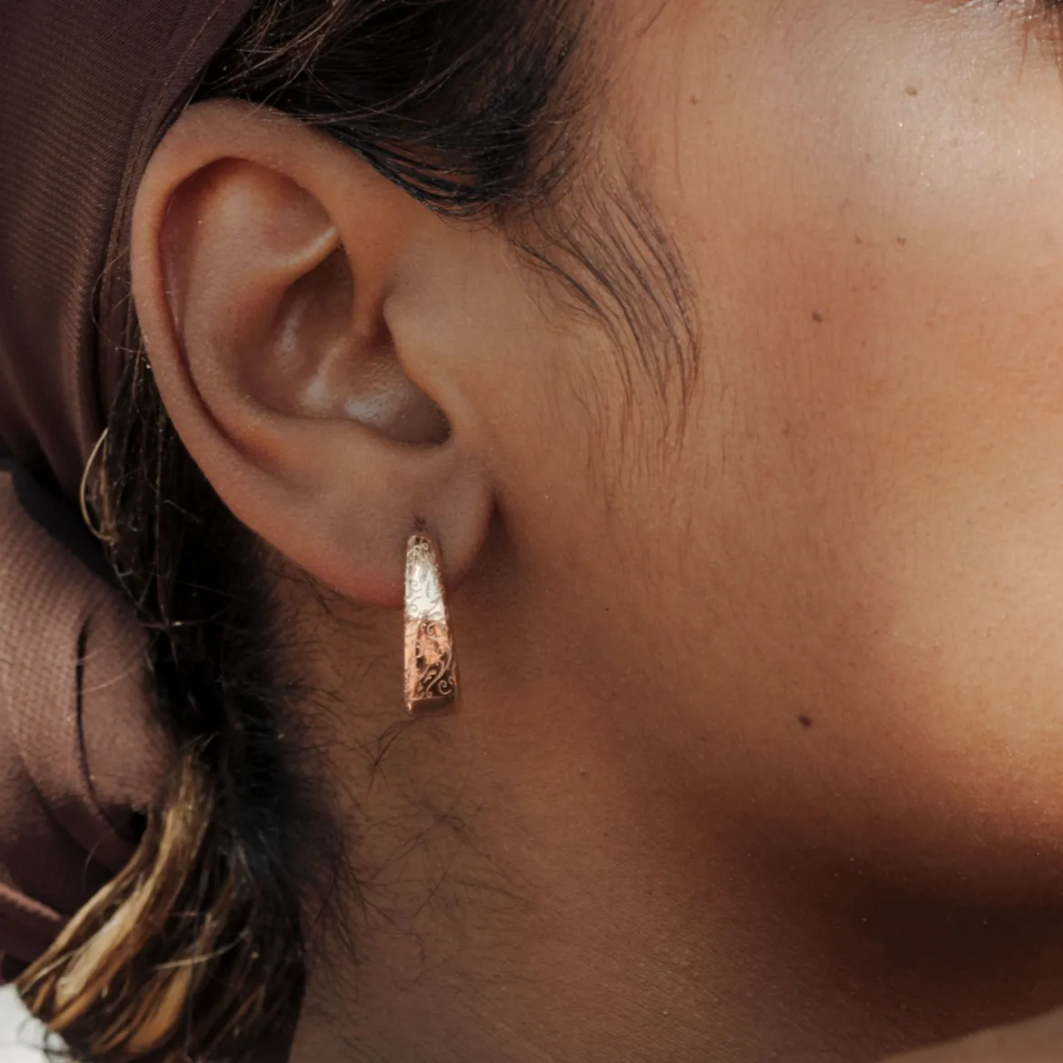 Desert Glow Hoops Roségold