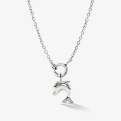 Dolphin Classic Chain Necklace Set Silber