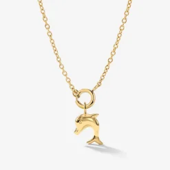 Dolphin Classic Chain Necklace Set Gold