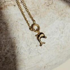 Dolphin Classic Chain Necklace Set Gold